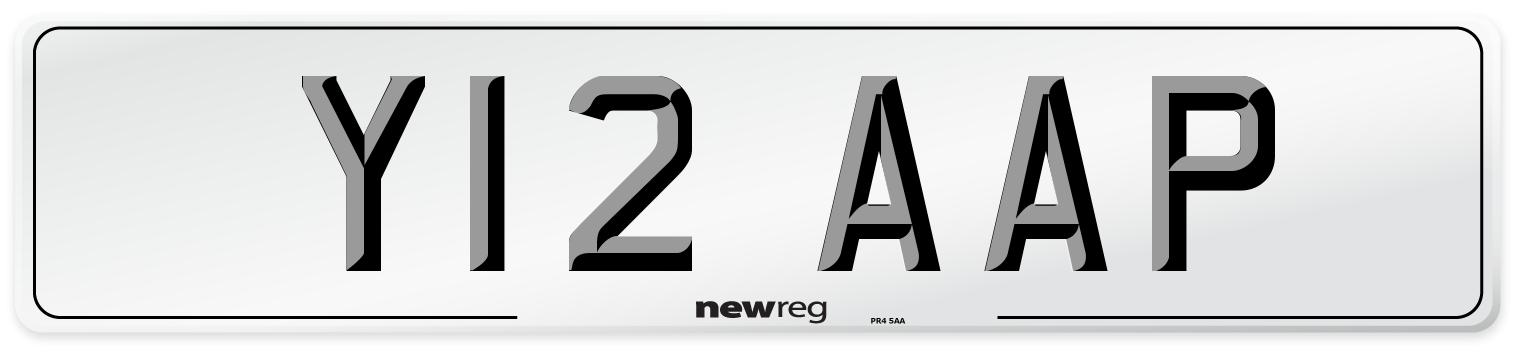 Y12 AAP Number Plate from New Reg